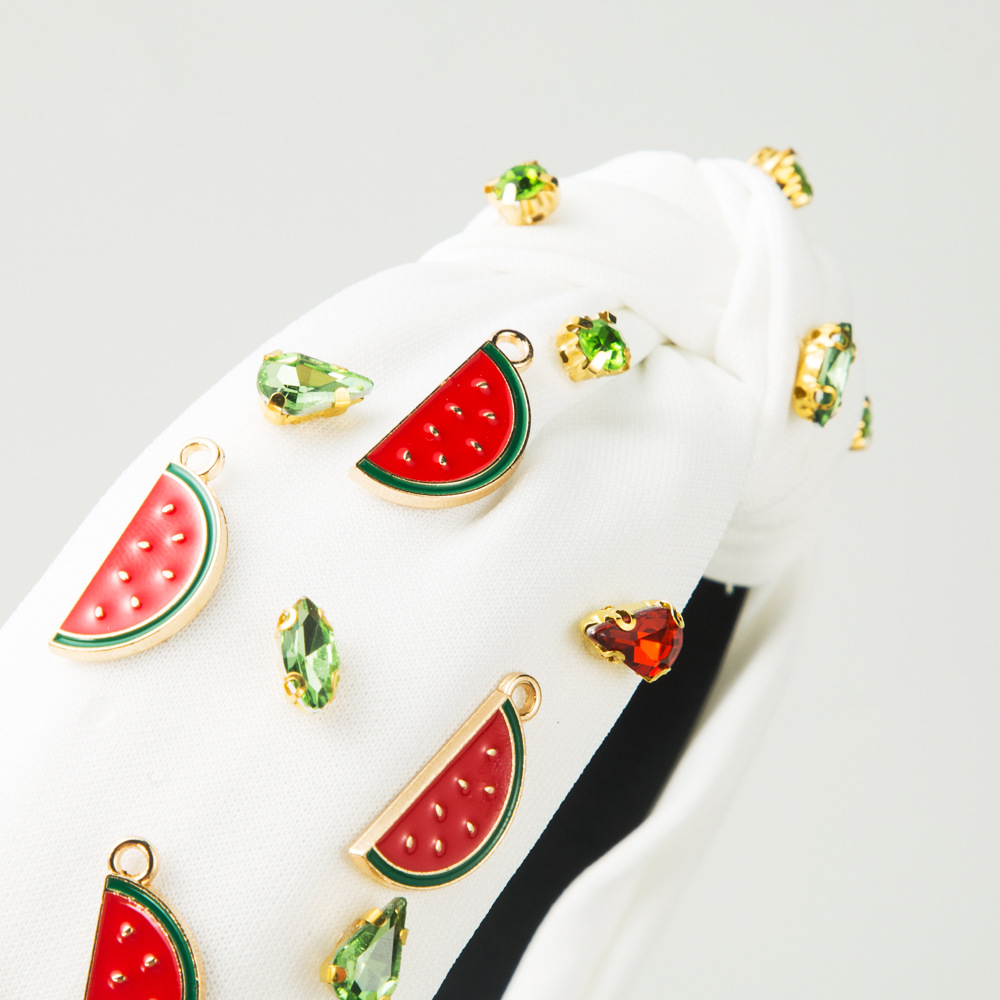 女性のヘアバンドフルーツヘッドバンド夏スイカイチゴヘッドバン - Headband Summer Knit のレビューと価格