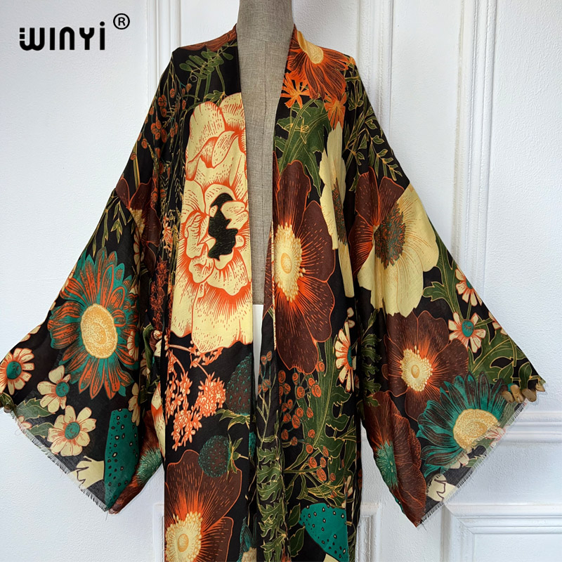 WINYI アフリカファッション 夏用着物マキシドレス ビー - Cover Up Kaftan のレビューと価格