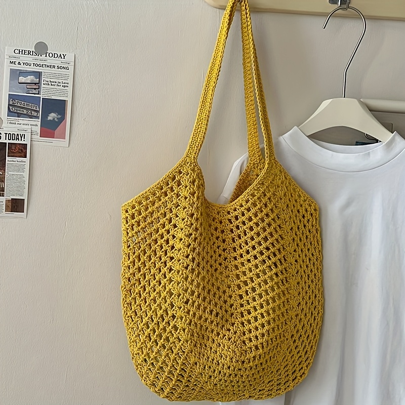 レディースカジュアル大容量織りバッグ - オープンスタイルの - Tote Bag Beach のレビューと価格