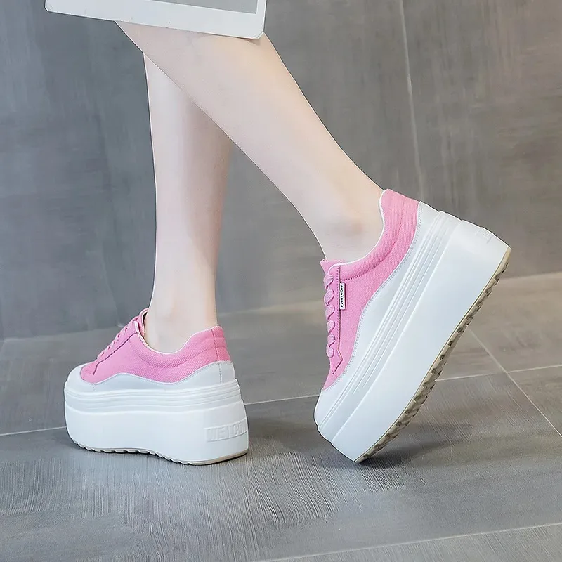 女性用本革スニーカー,プラットフォームシューズ,隠しヒール, - Wedge Espadrille Women のレビューと価格