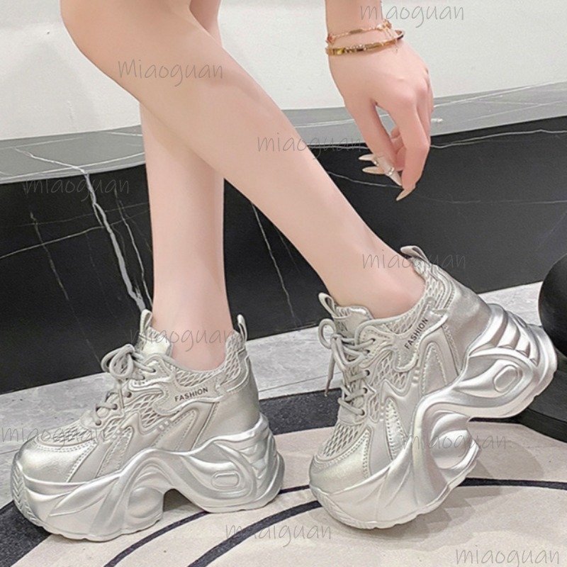 女性のメッシュ通気性チャンキープラットフォームスニーカー女性 - Wedge Espadrille Women のレビューと価格