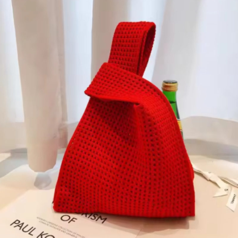 女性ビーチバッグ中空ニットノットリストバッグかぎ針編みトート - Tote Bag Beach のレビューと価格